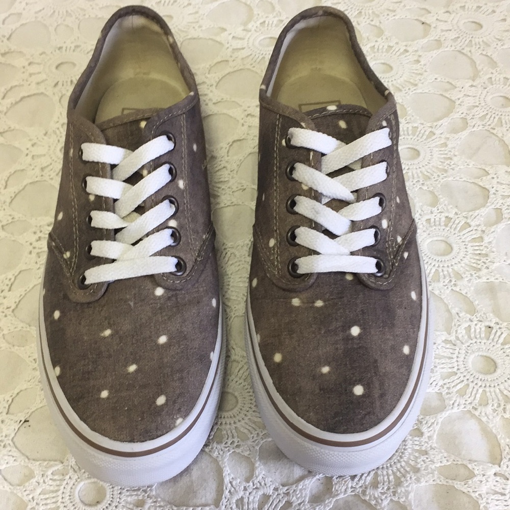 Original Vans Camden Taupe w/white Dots Sneakers